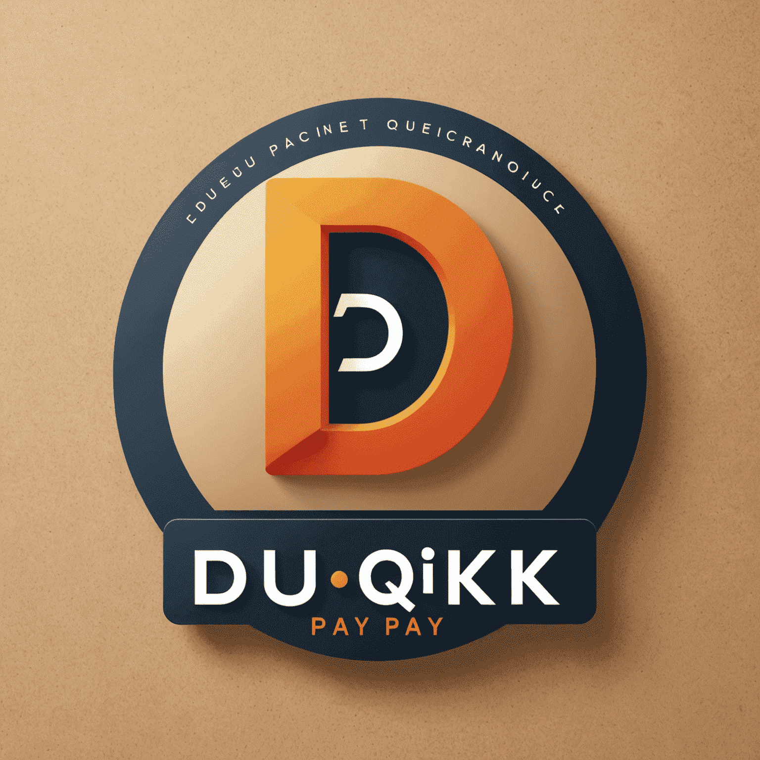 du Quick Pay logo with flowing animation and rounded, energetic design